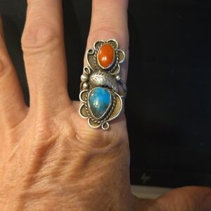 Silver and Turquoise Statement Ring